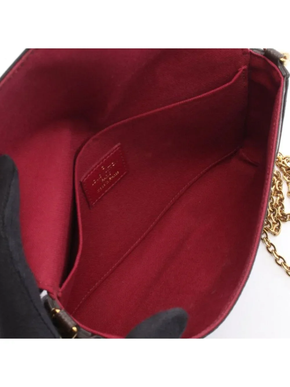 Louis Vuitton Shoulder Bag Pochette Felicie Monogram Fuchsia Canvas Leather